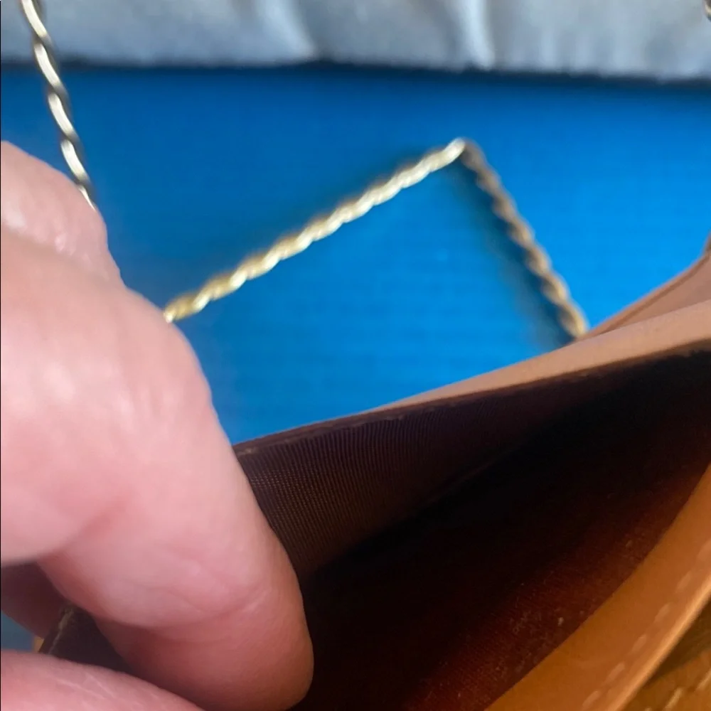 Celine Tan and Brown Logo Card Holder